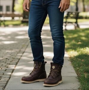 Irish Setter Men's Dark Brown Leather Ashby Soft Toe Boots. Size 9.5 W